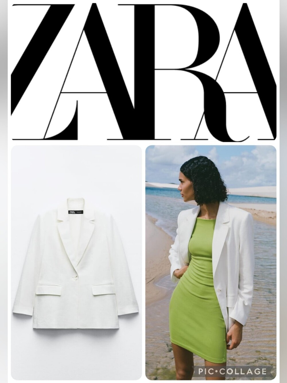 Zara White Tailored Blazer - Women's Jacket